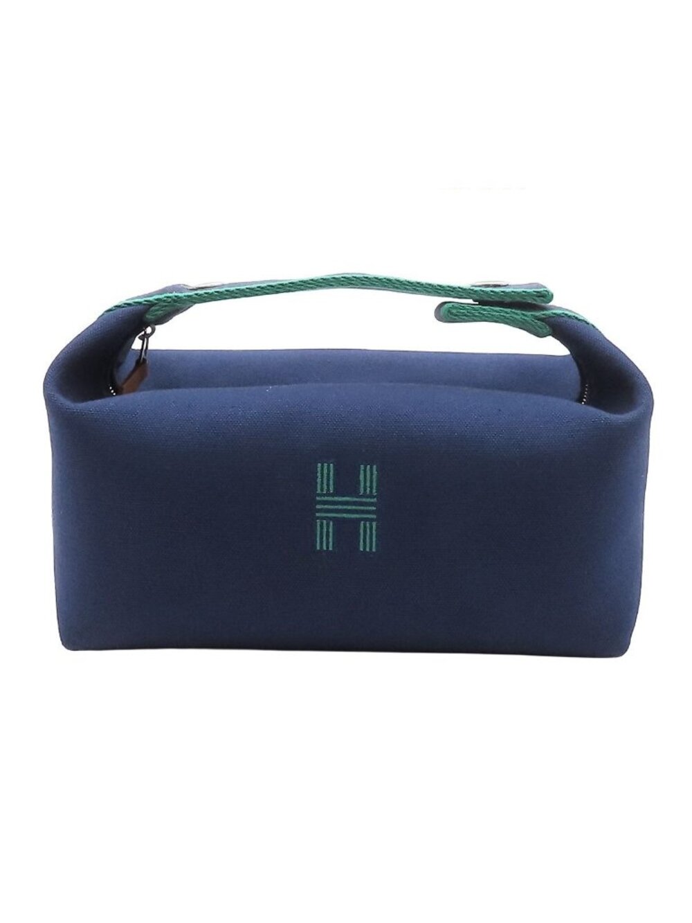 Hermes Brid-a-brac PM Marine Silver Cotton Bath Pouch